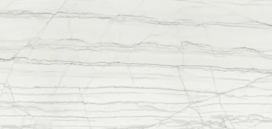 Керамогранит белый сатиновый вид 3 под мрамор 0,9х60х120 см