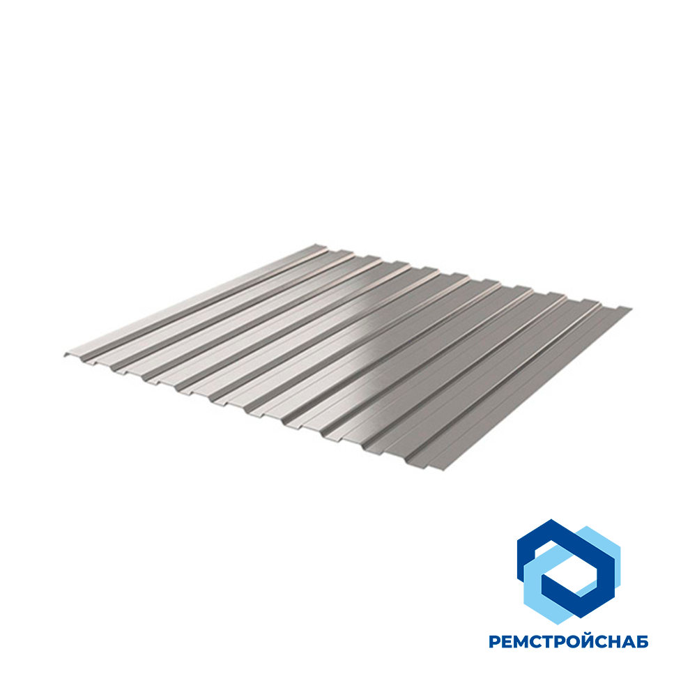 Профнастил оцинкованный 0,9х75х750 мм Н75-750-0.9 ГОСТ 24045-94 трапециевидный