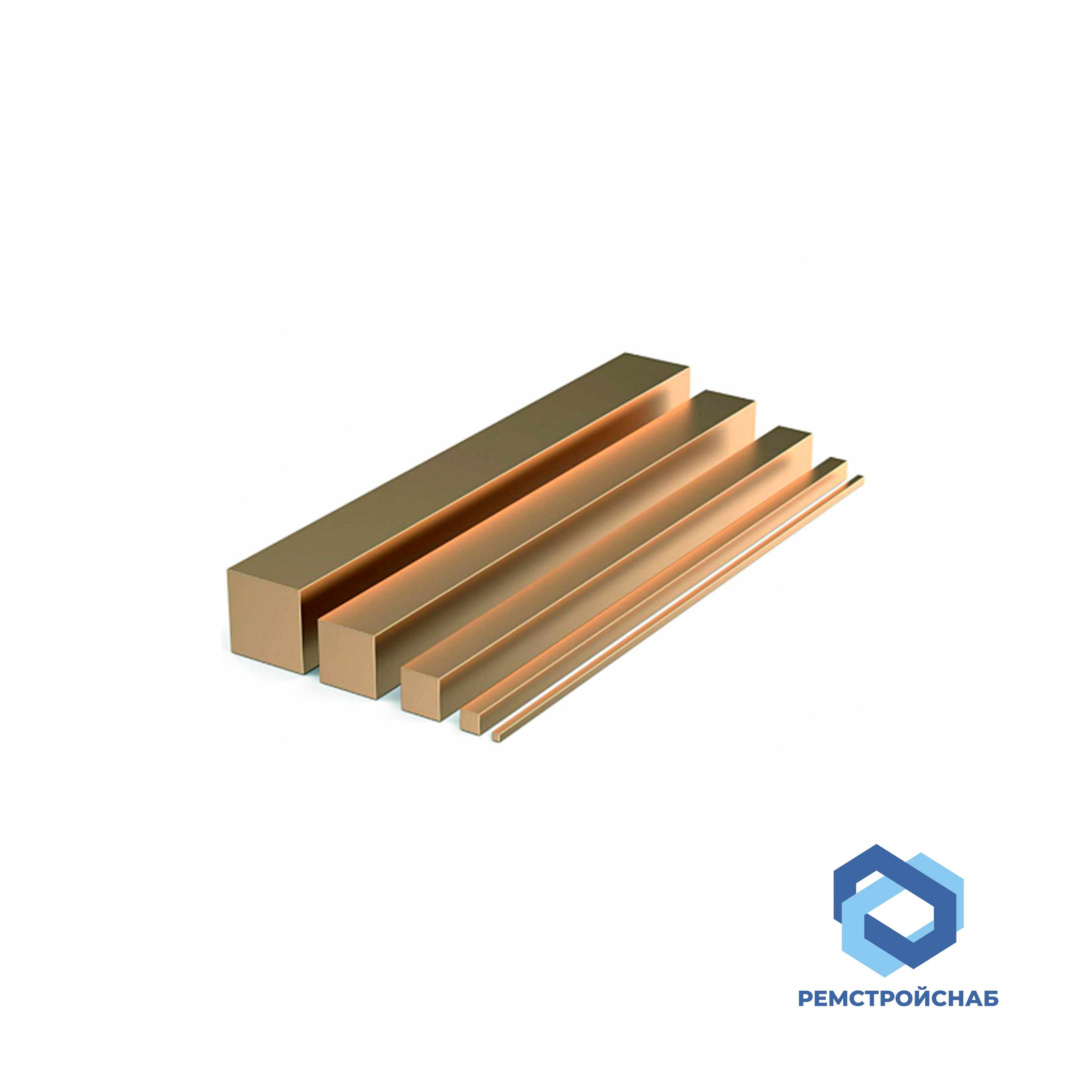 Бронзовый квадрат БрА9Мц2Л 5,5х5,5 для антифрикционных деталей