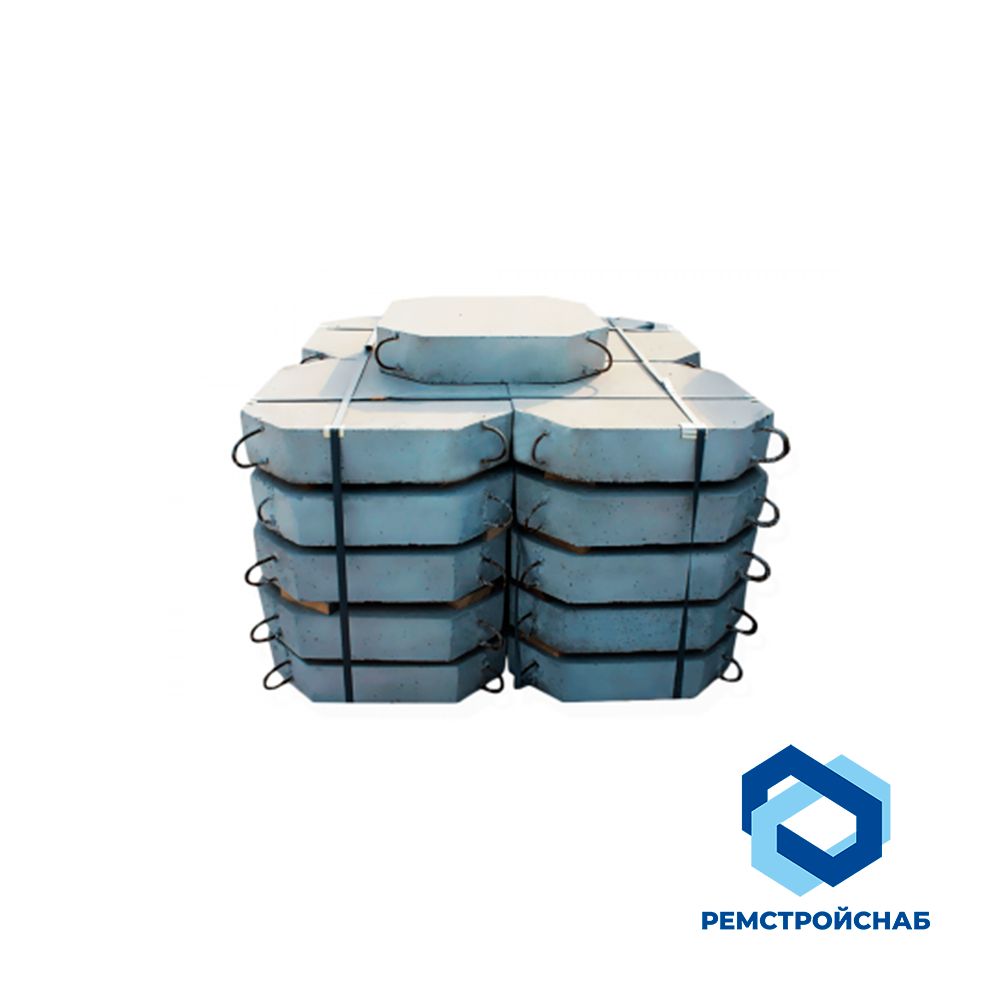 Блоки укрепления П-1 490х490х100 мм Блоки укрепления П-1 490х490х100 мм