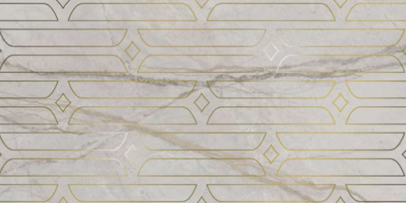 Керамогранит светло-серый глянцевый декорированный обрезной под мрамор 0,9х60х119,5 см
