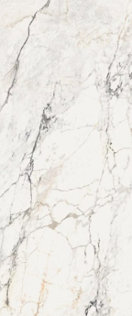 Керамогранит белый глянцевый под мрамор 0,65х120x278 см