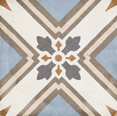 Керамогранит синий матовый пэчворк 0,83х20х20 см