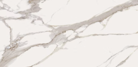 Керамогранит белый глянцевый вид 2 под мрамор 0,9х60х120 см