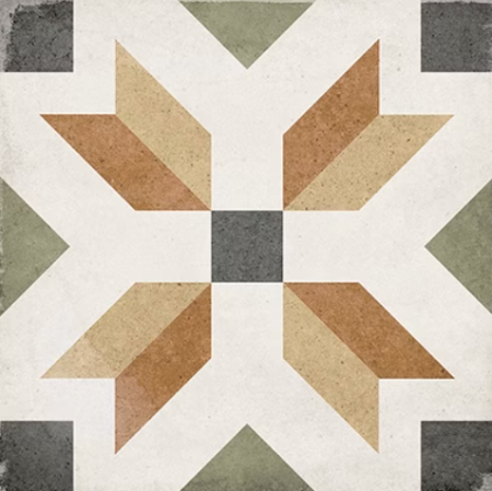 Керамогранит мультиколор матовый вид 2 пэчворк 0,83х20х20 см