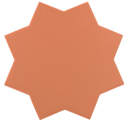 Керамогранит терракотовый матовый моноколор 0,83х16,8х16,8 см