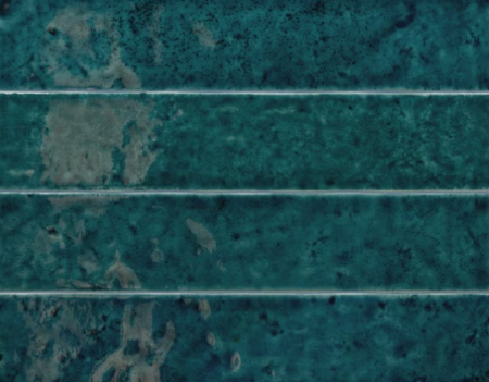 Плитка синяя глянцевая под кирпич 6,5х32,8 см